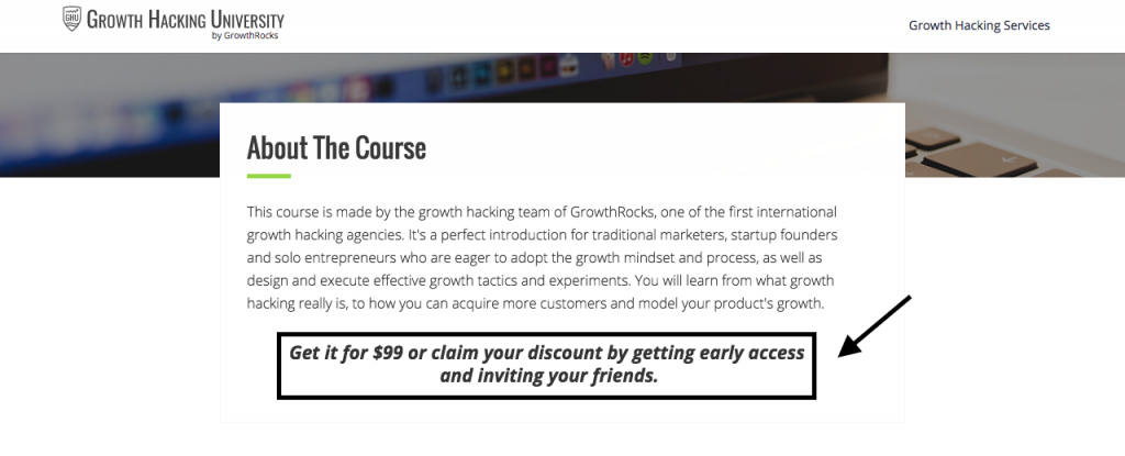 Growth Hacking Marketing course - referral marketign
