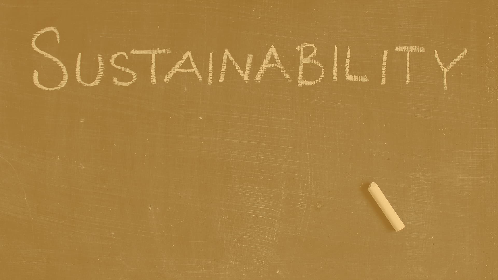 sustainability chalkboard